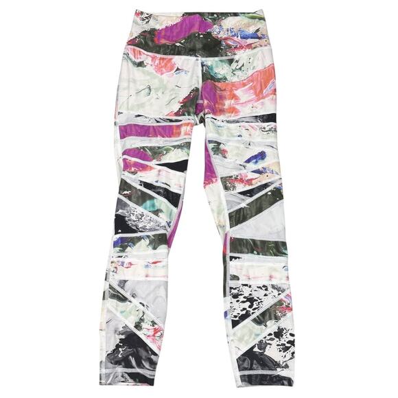 LULULEMON Rare High Times Pant Sz 4 Multi / Biggie Pigment Wave White Black - Picture 8 of 11